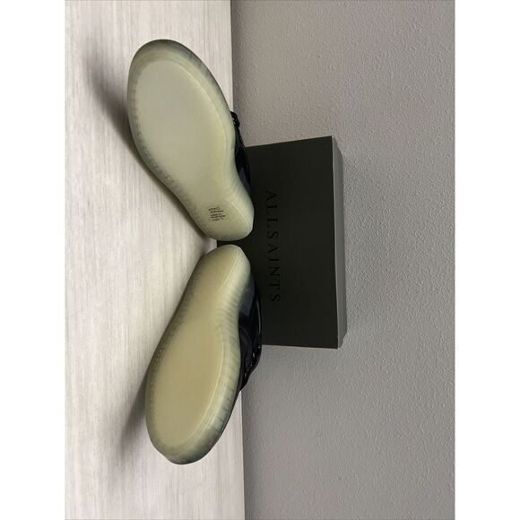 All Saints Men's Sz 12 US/45 EU Jonah Strap Black Leather Shoes - Picture 6 of 9